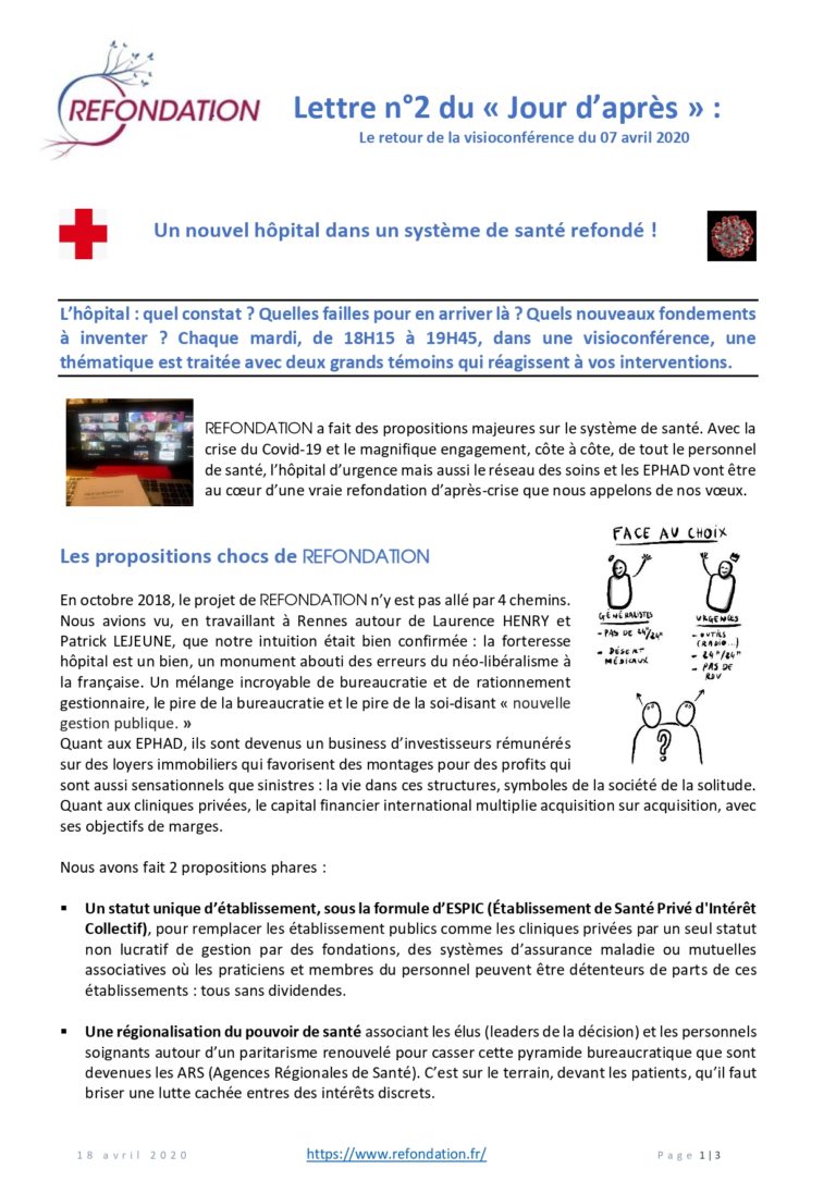 Read more about the article Lettre du « jour d’après » : l’hôpital