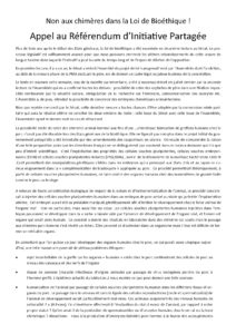 Lire la suite à propos de l’article De la loi de bioéthique … aux chimères.